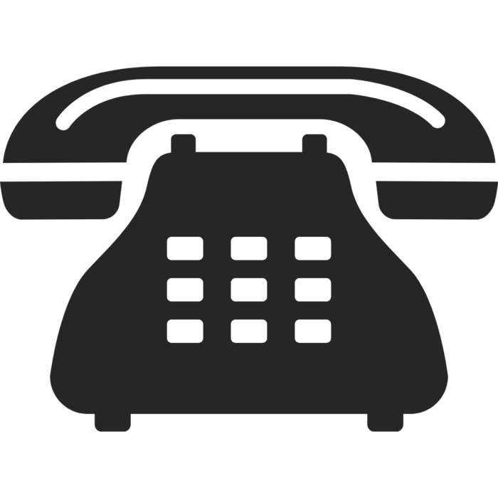 黑色复古座机电话图标