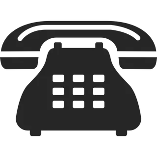 黑色复古座机电话图标