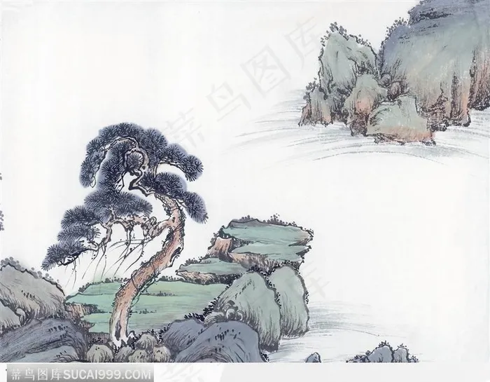 孤峰青山图