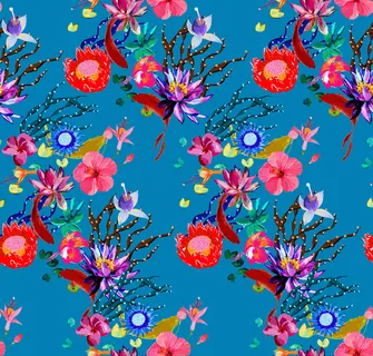 花卉唯美手绘花朵面料纹理手机壳布料面料印花服装矢量图案素材