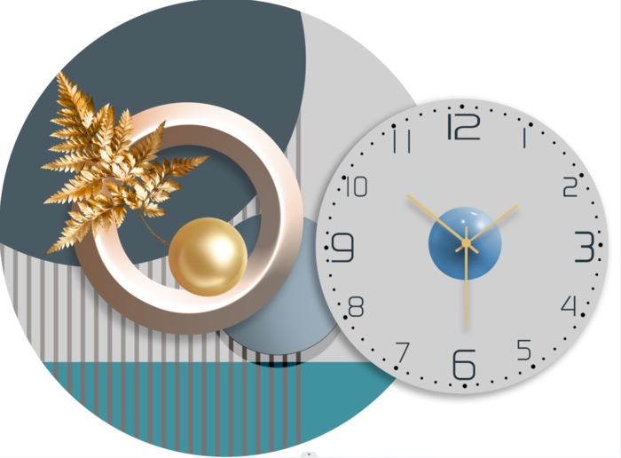 抽象时钟叠加装饰画