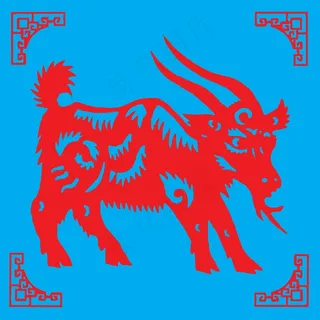 羊剪纸 剪纸风元素