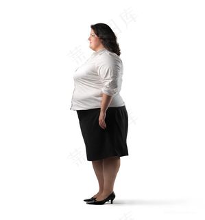 肥胖的工作人员健身瘦身图片