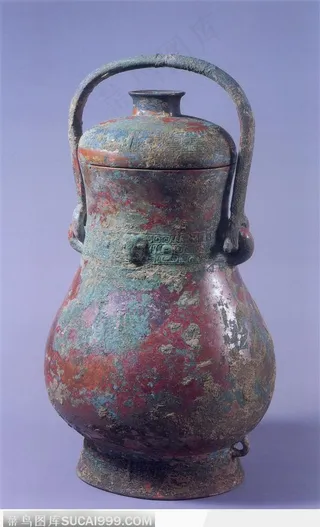 中华传统青铜器-红色青铜罍