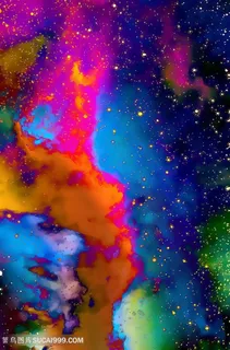 油漆喷溅炫彩星空高清图片