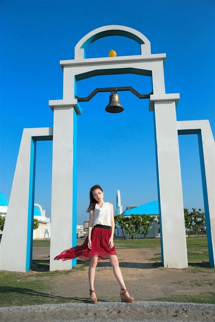 邻家女孩红裙飘飘芬芬高清美女摄影