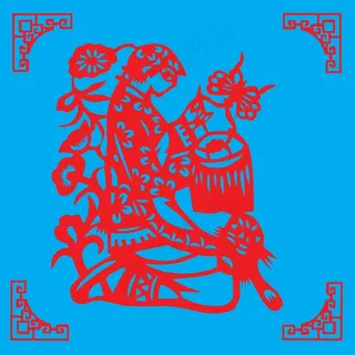 人物剪纸 剪纸风元素