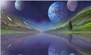 元宇宙世界天空风景背景墙