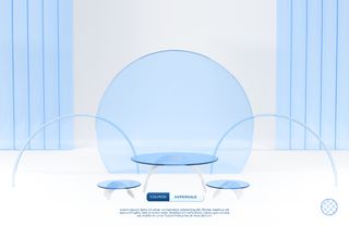 电商浅蓝色产品展示台素材