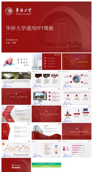 华侨大学-贾蓓-答辩通用PPT模板预览图