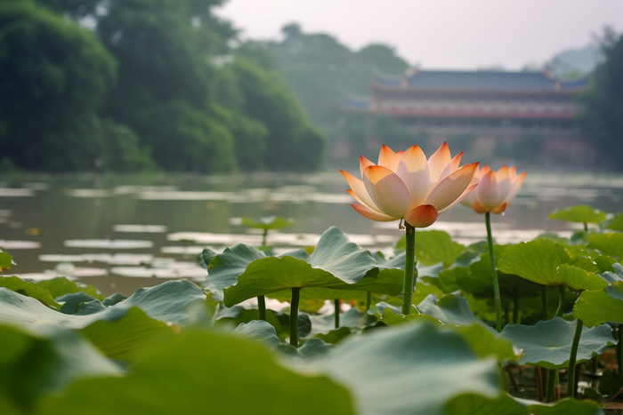 夏季的荷花