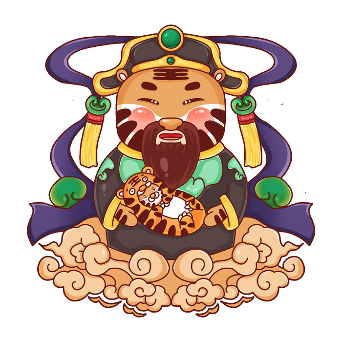 PNG免扣2022虎年新年春节元旦卡通老虎形象图片插画PSD设计素材