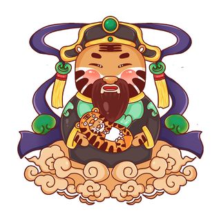PNG免扣2022虎年新年春节元旦卡通老虎形象图片插画PSD设计素材