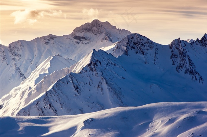 唯美雪山自然景色高清图片