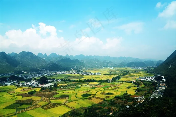 万峰林稻田景观