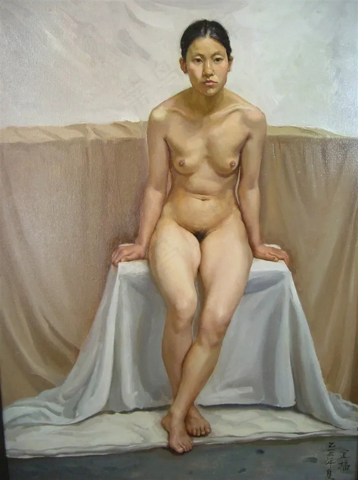 现代美女人体油画