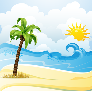 夏天海滩大海背景