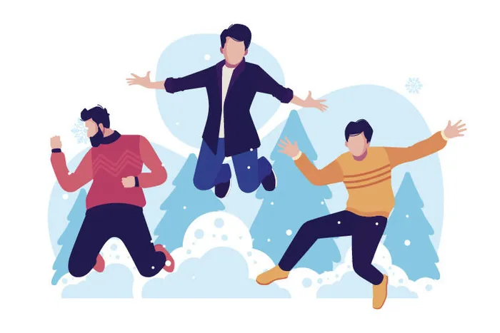 冬天服饰服装冬装穿冬装保暖冬季卡通人物男女装Ai矢量图片素材ai矢量模版下载