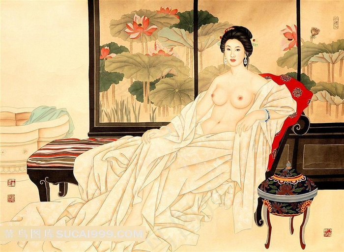 工笔画古典美女艺术图片