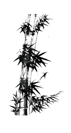 竹子水墨画中国风国画墨水书法竹子画