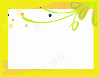 黄色边框相框图片