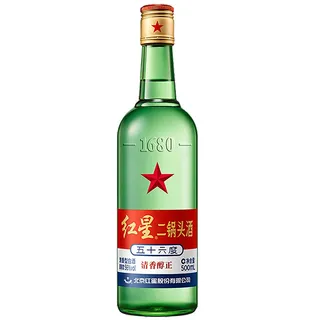 红星二锅头56度500ml超市商品白底图免抠实物摄影png格式图片透明底