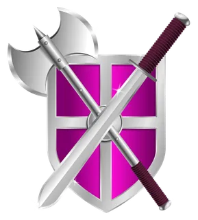 盾牌长剑斧头紫色