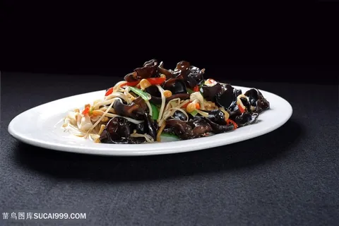 金针木耳菜中华美食摄影图 金针木耳菜中华美食摄影图