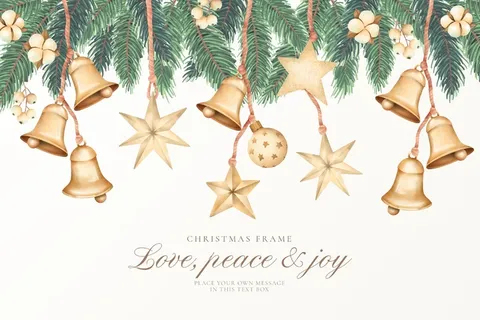 圣诞节圣诞树圣诞老人闪亮装饰电商促销折扣海报