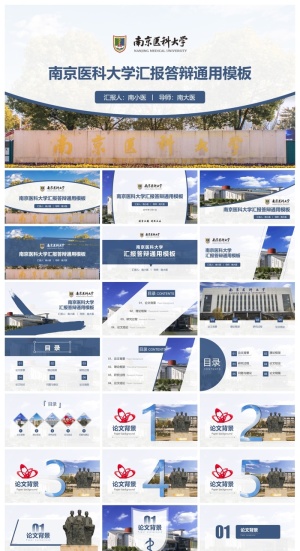 南京医科大学-张琪明-答辩通用PPT模板预览图