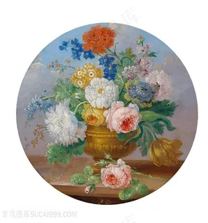 唯美古典花卉静物油画