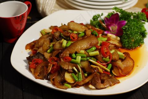 小炒腊猪脸  小炒腊猪脸