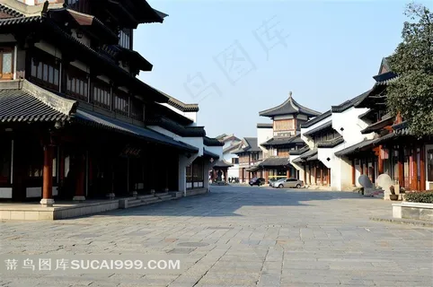 干净漂亮的淹城街道