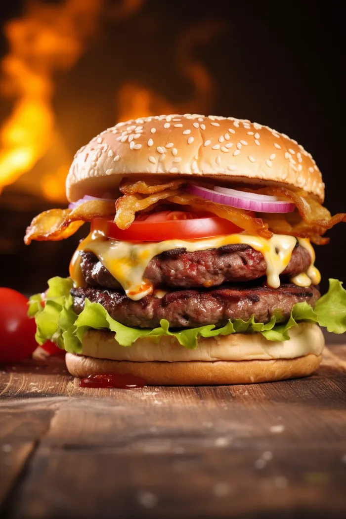 美味汉堡包美食摄影图(2688x4032)
