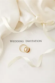 金戒指与丝带珠宝首饰高清图