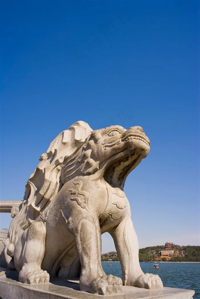 石狮铜狮造型图故宫美图素材