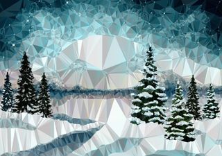 圣诞节雪花装饰风景