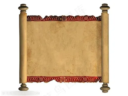 古代纸张-卷轴圣旨纸张