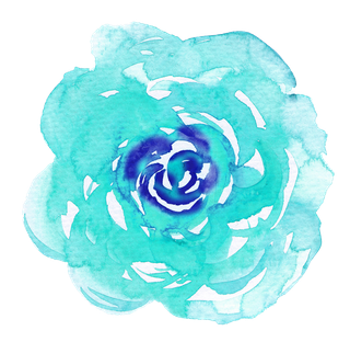 唯美森系手绘水彩花朵 免抠