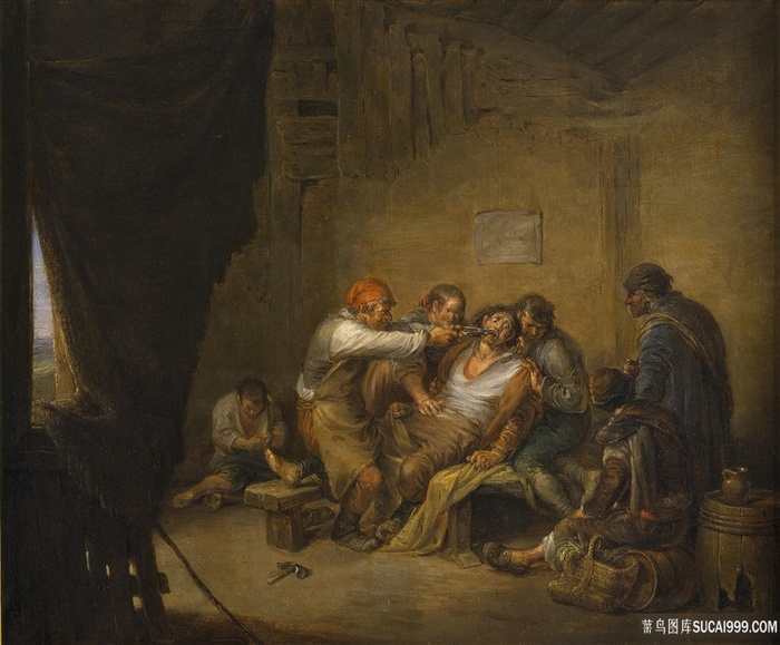 农民人物油画风景画