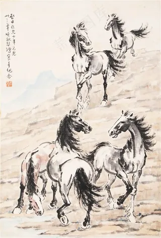 国画中的骏马