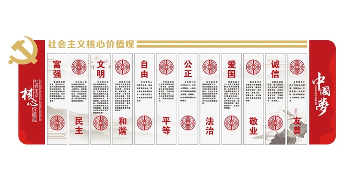 *核心价值观cdr矢量模版下载