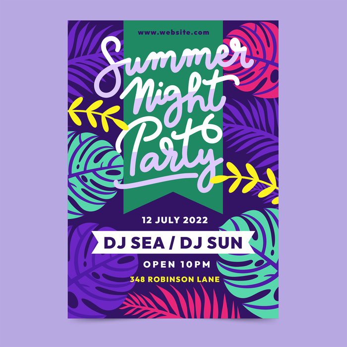 炫彩夏夜派对海报