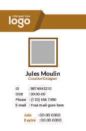 土黄会员证名片eps,ai矢量模版下载