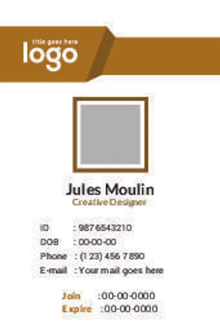 土黄会员证名片