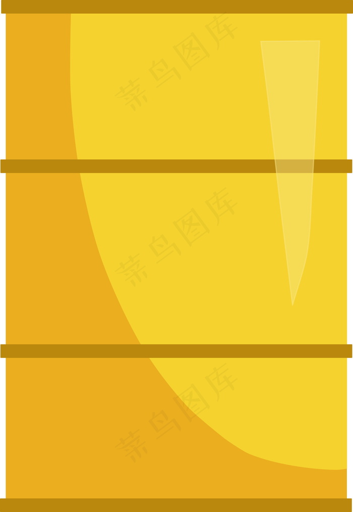 卡通黄色油桶图片