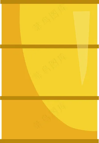 卡通黄色油桶图片