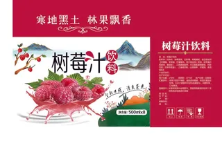 树莓汁 覆盆子  树莓  金山  灰山  手绘果树  水果