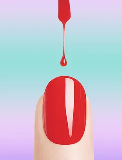 亮闪闪红色指甲油