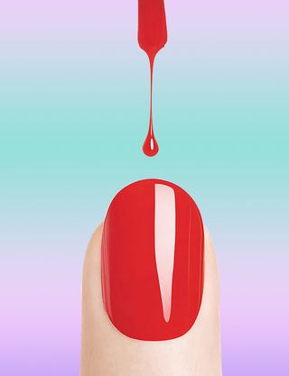 亮闪闪红色指甲油